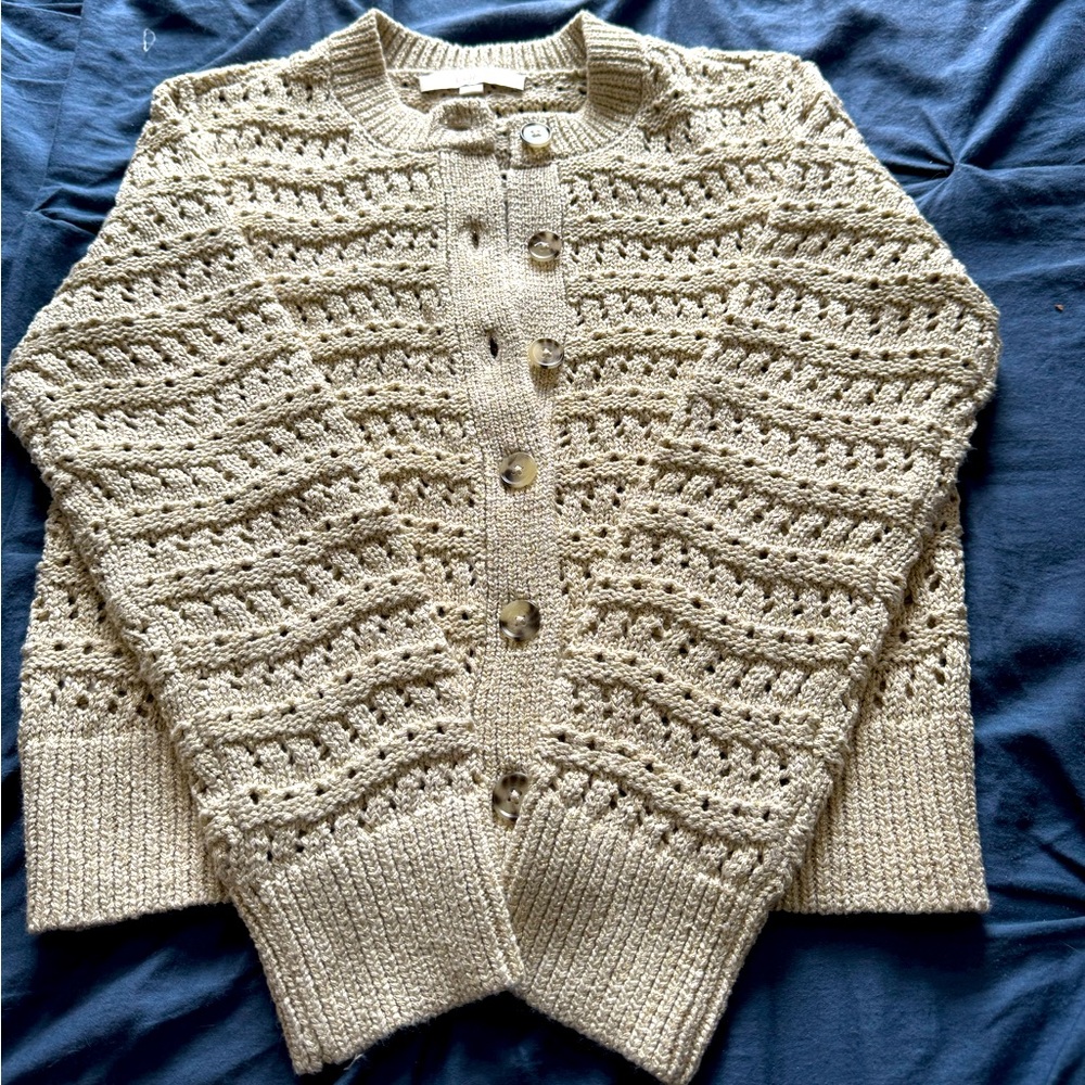 LOFT Beige Textured Women's Cardigan